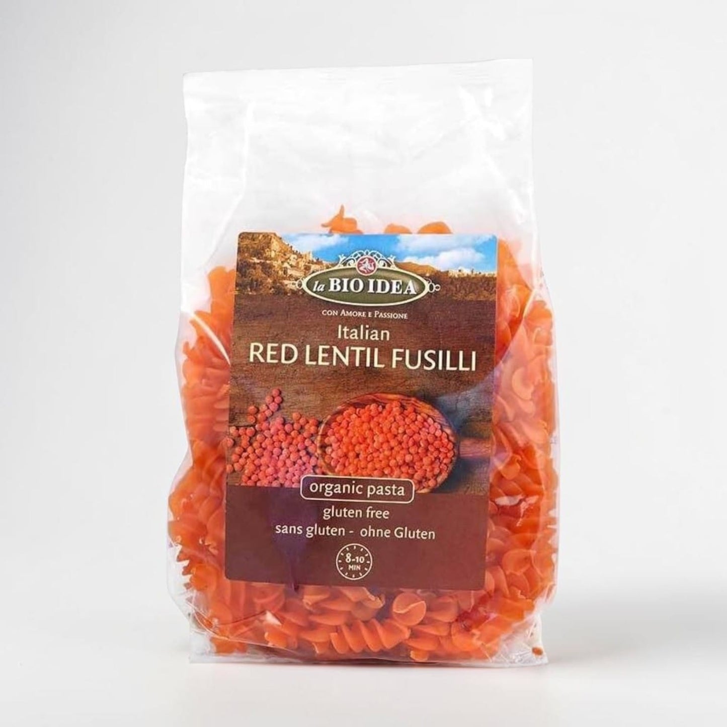 Red Lentil Fusilli 250g by La Bio Idea