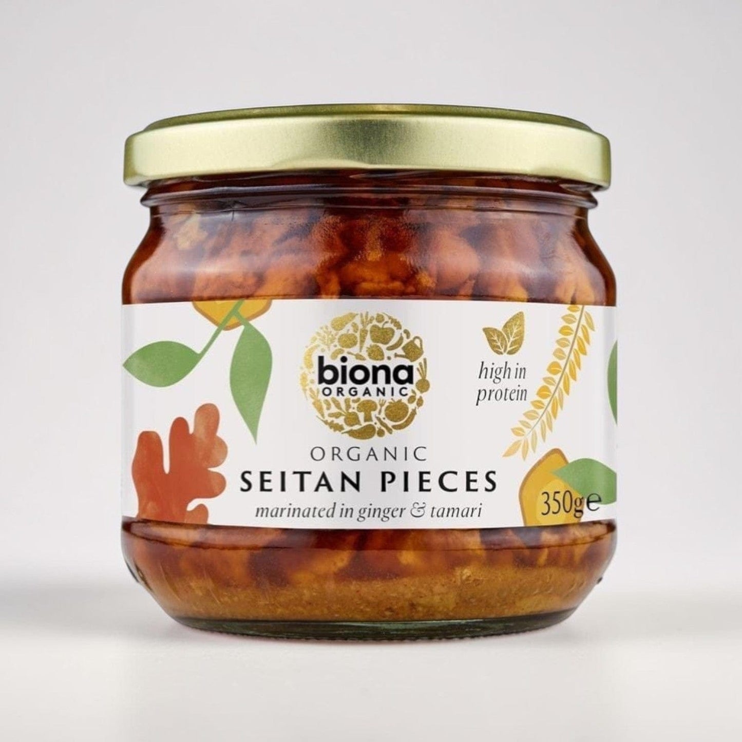 Organic Seitan Pieces marinated in ginger and soya sauce 350g by Biona