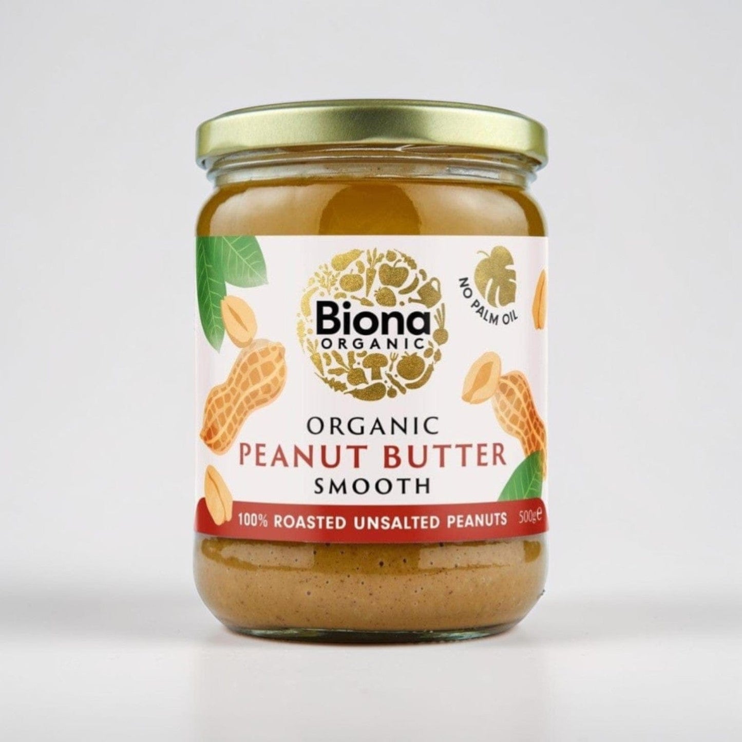 Organic Peanut Butter Smooth Unsalted 500g by Biona