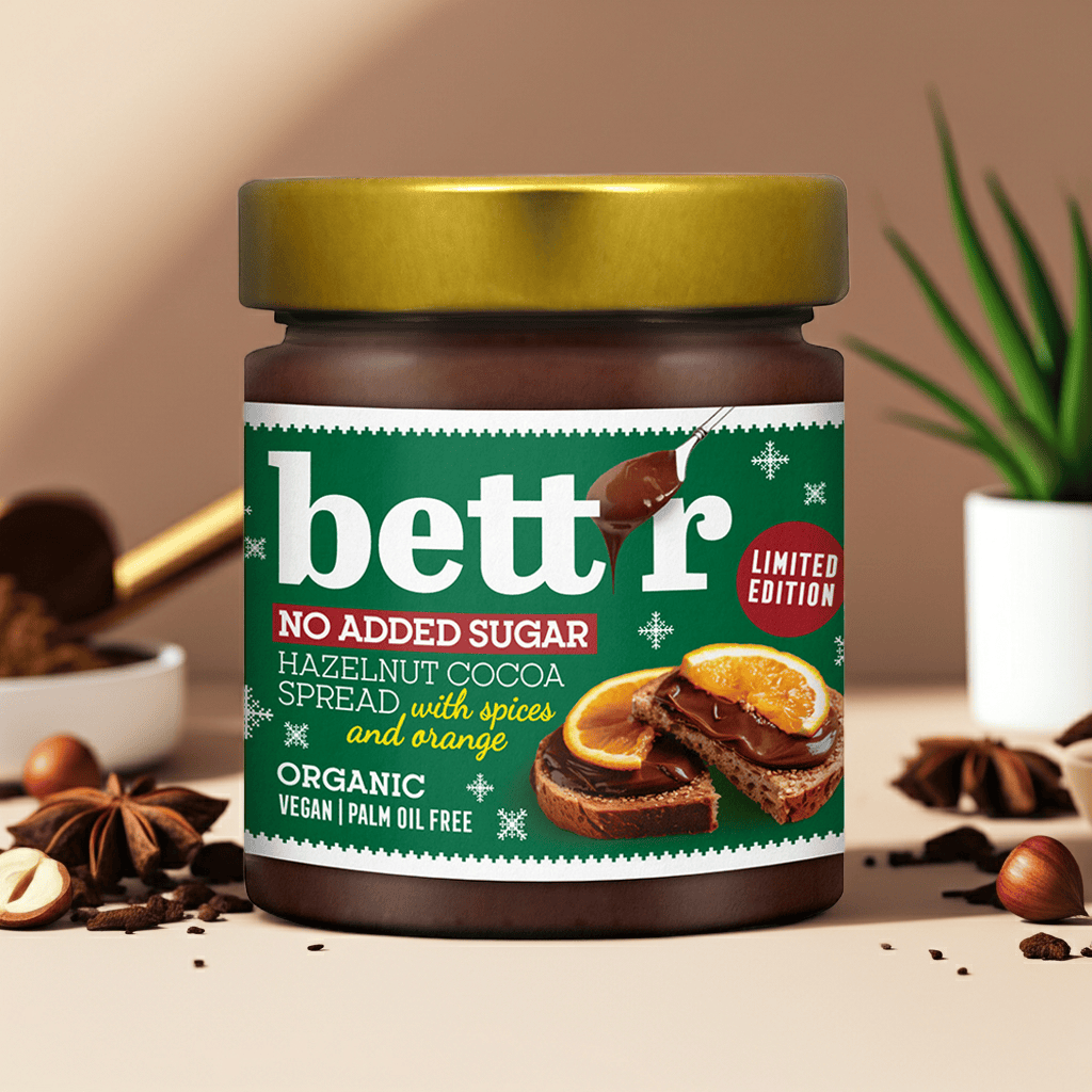 Hazelnut and Cocoa Spread with Spices and Orange 250g by Bettr