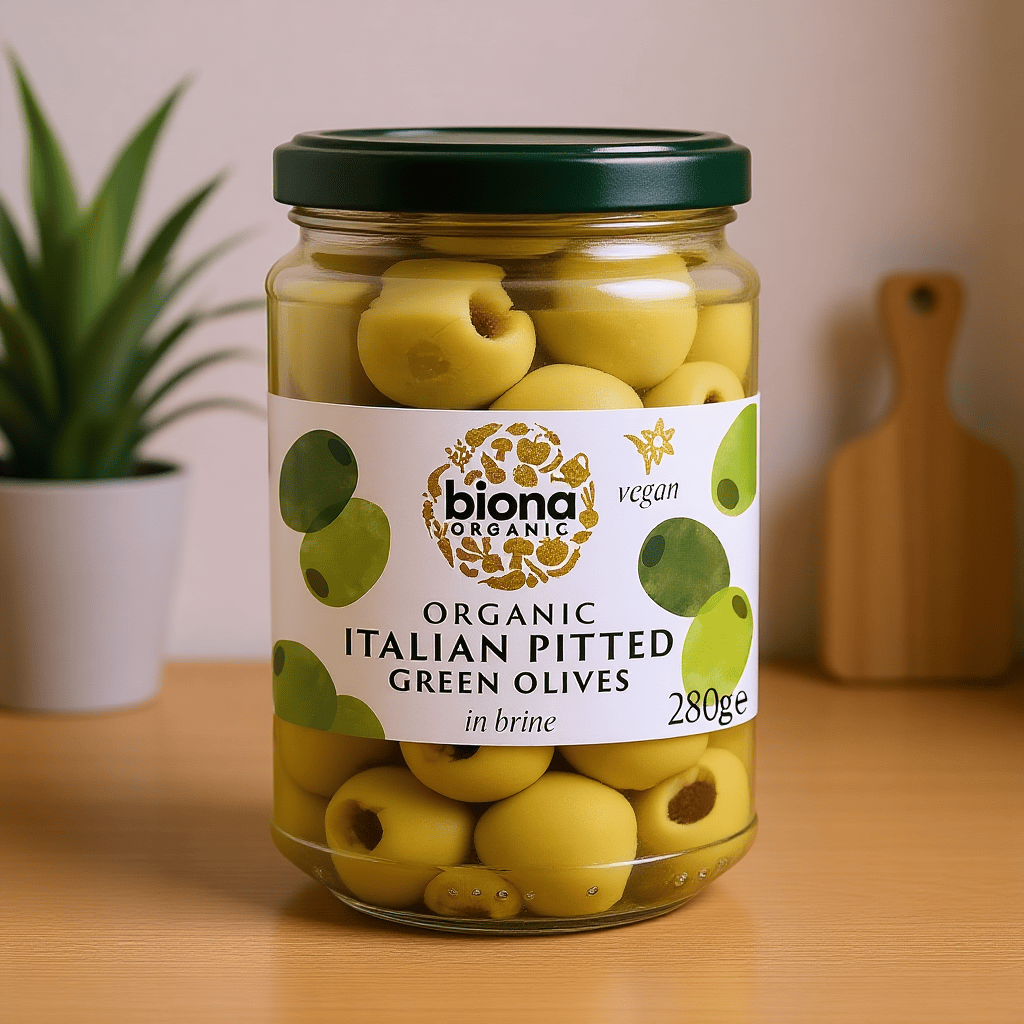 Organic Pitted Green Olives 280g