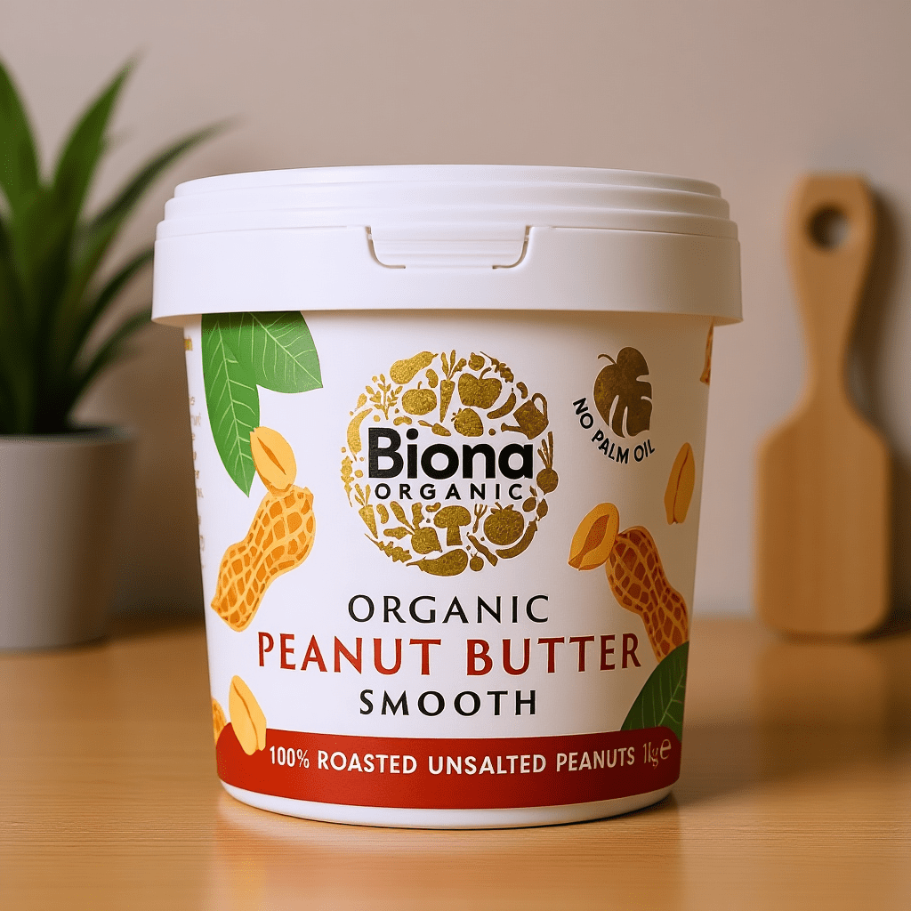Organic Peanut Butter Smooth Unsalted 1KG