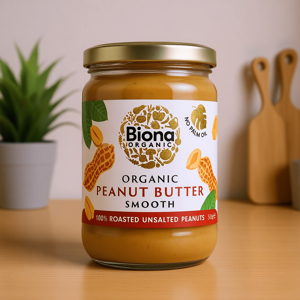 Organic Peanut Butter Smooth Unsalted 500g