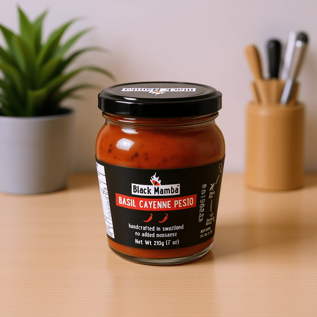 Basil & Cayenne Pesto Medium Hot 210g