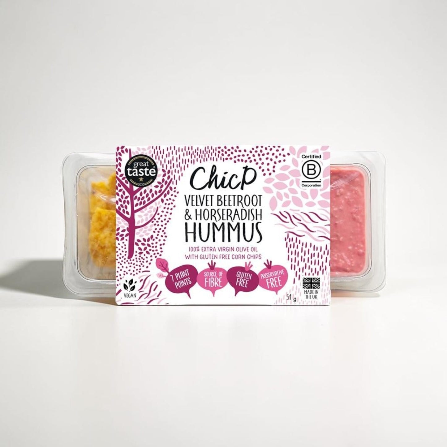 Velvet Beetroot & Horseradish Hummus Snack Pot