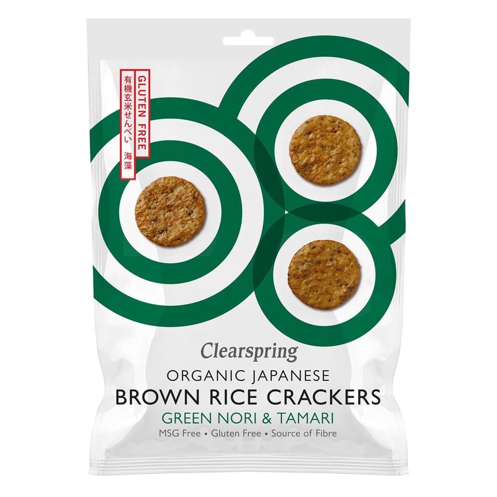 Organic Brown Rice Crackers - Green Nori & Tamari
