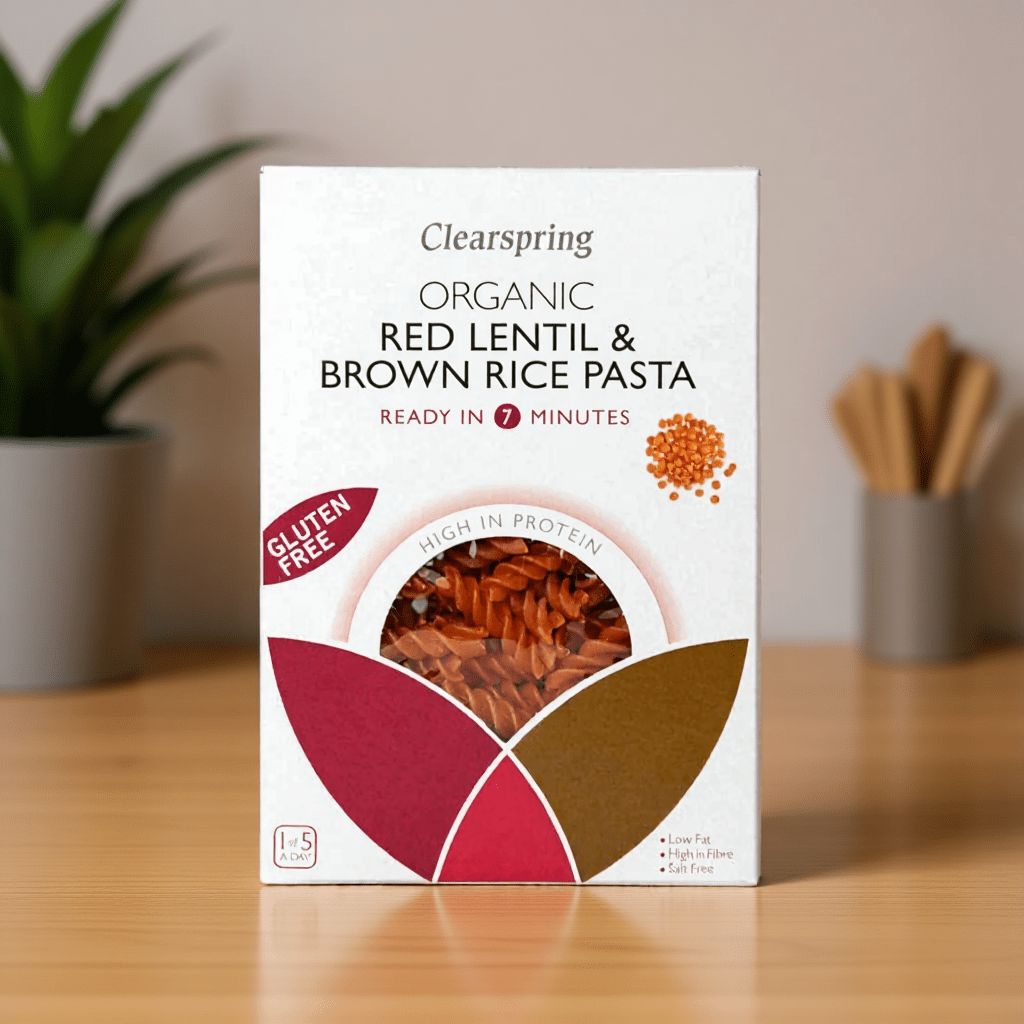 Organic Red Lentil & Brown Rice Pasta 250g