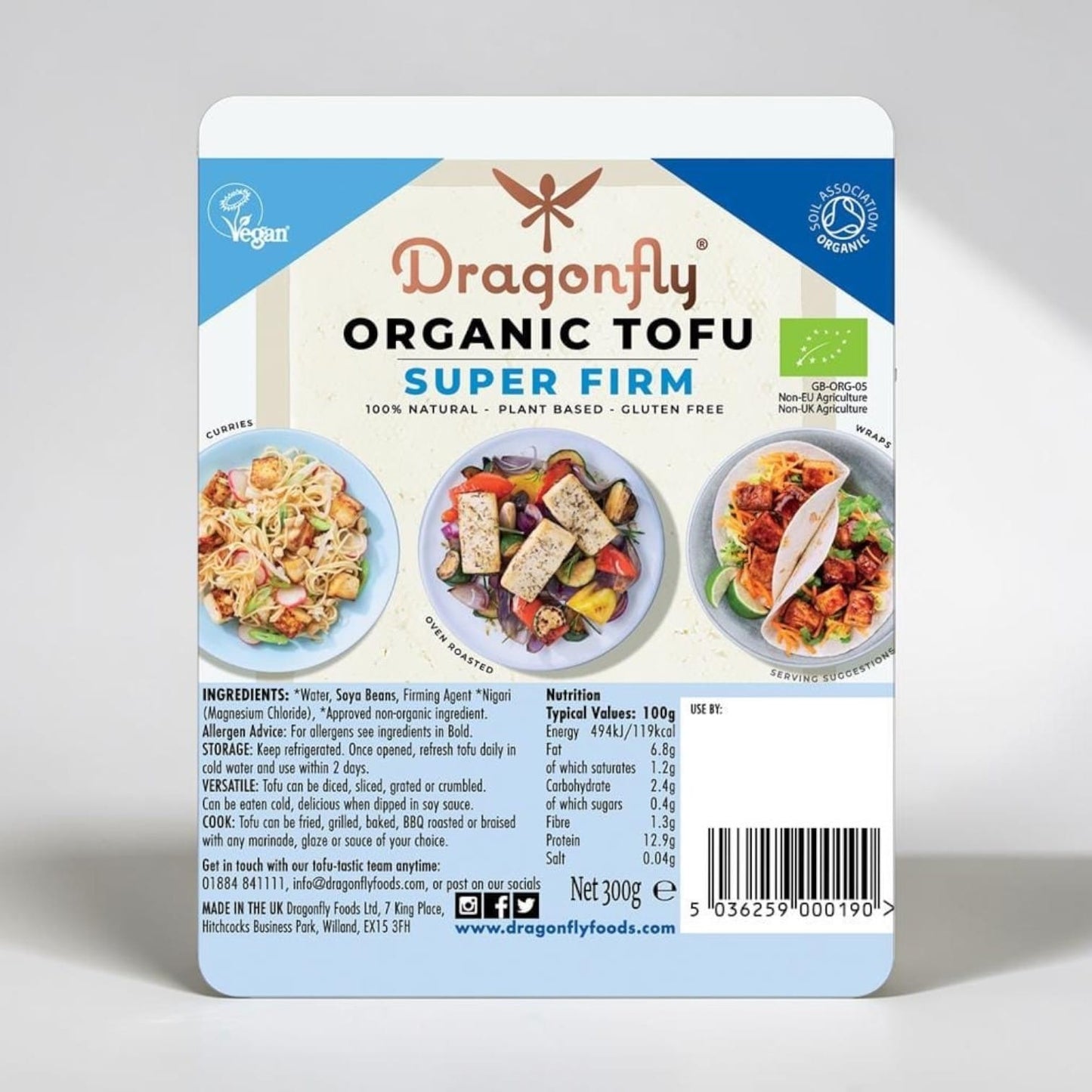 Organic Super Firm Tofu 300g by Dragonfly
