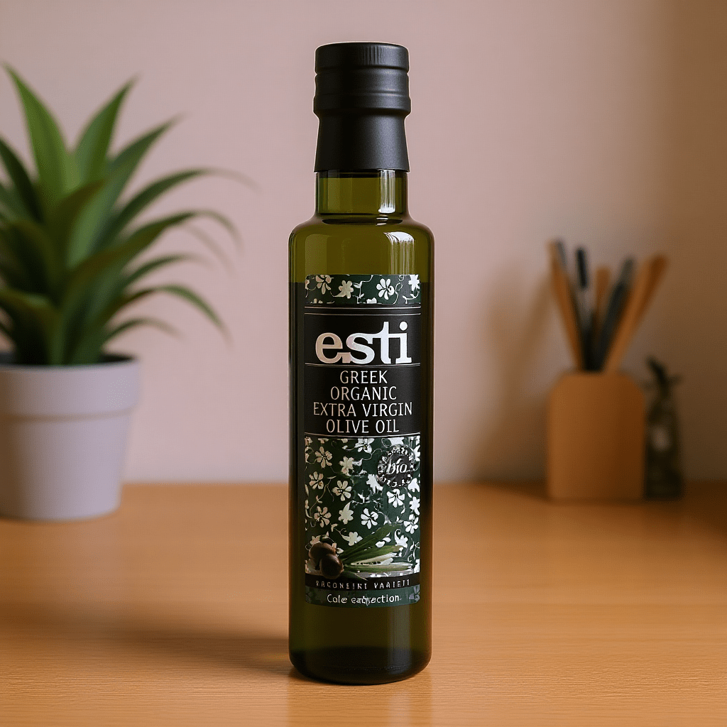 Greek Organic Extra Virgin Olive Oil Glass Bottle 250g