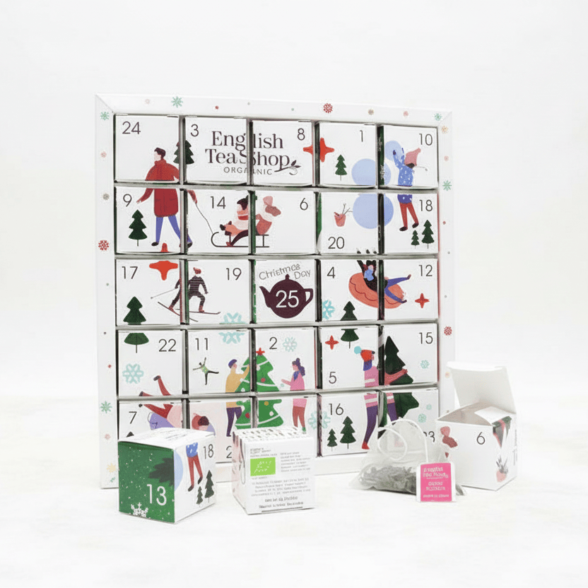White Puzzle Advent Calendar (25 Bags) by English Tea Shop