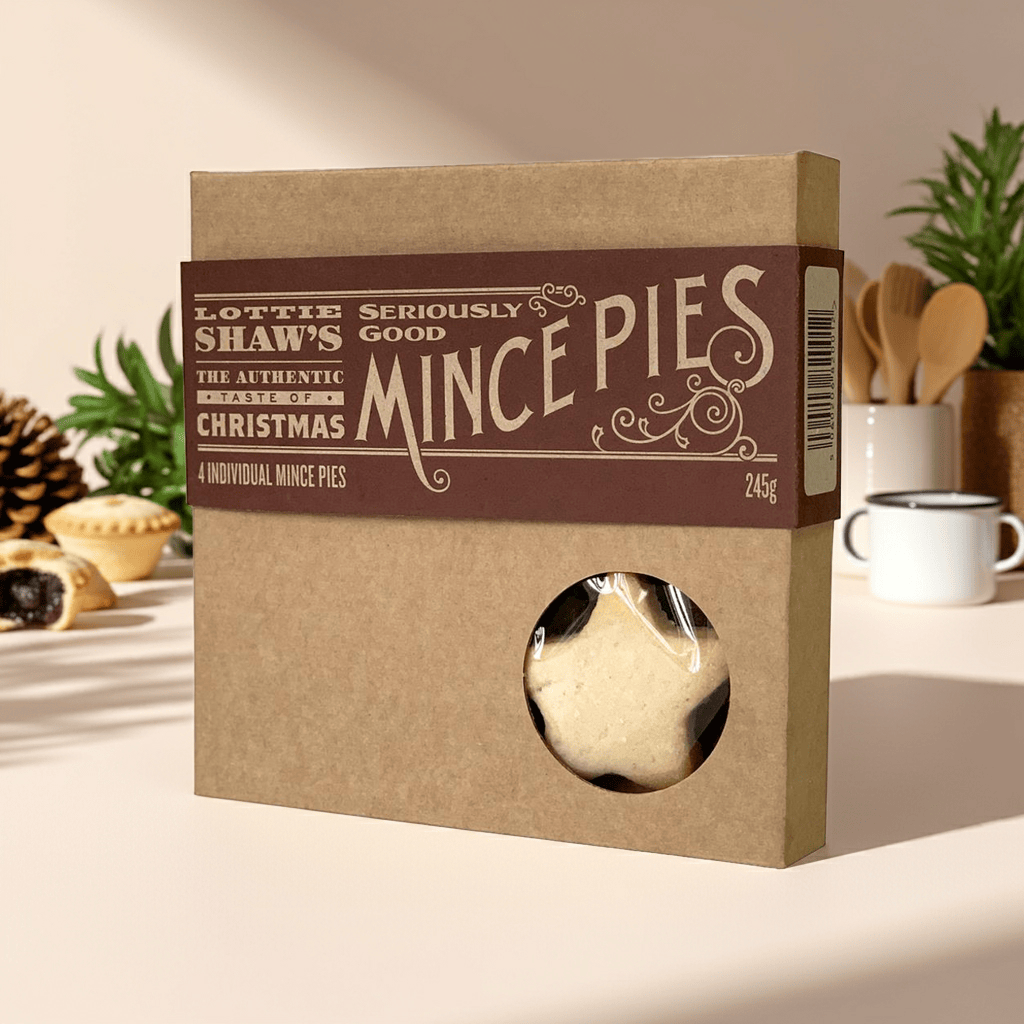 Traditional Mince Pies (4 pack) by Lottie Shaw's