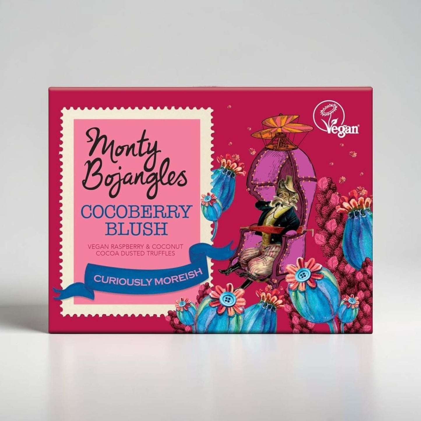 Cocoberry Blush cocoa dusted truffles Gift Cube 100g by Monty Bojangles