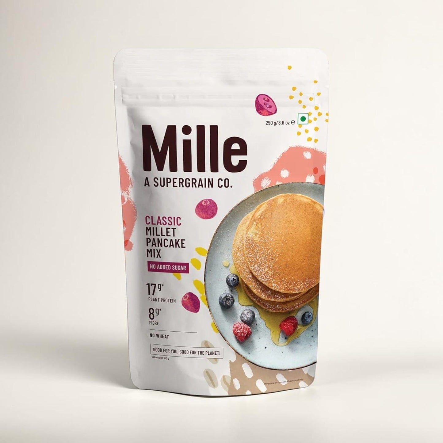 Mille Classic 17g Plant Protein Pancake Mix by Mille Supergrains