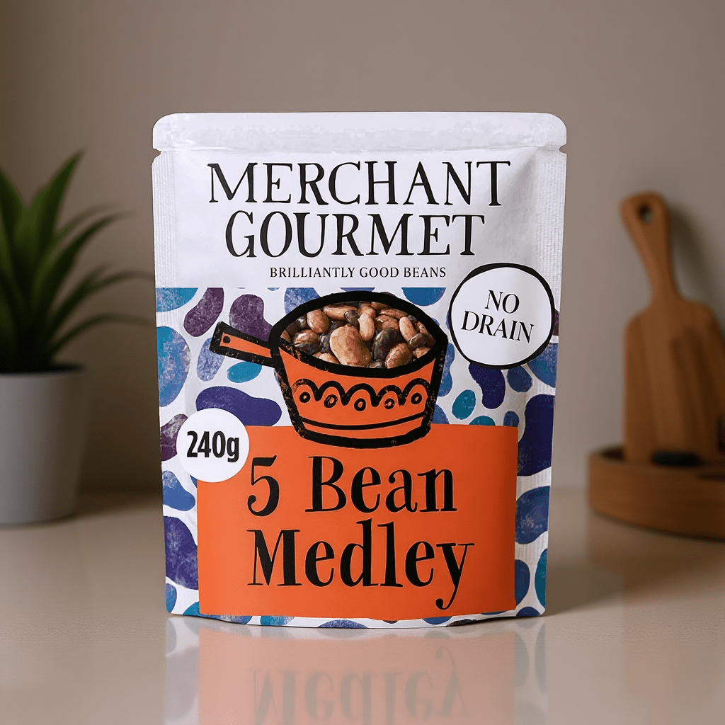 5-Bean Medley in Extra Virgin Olive Oil 240g by Merchant Gourmet