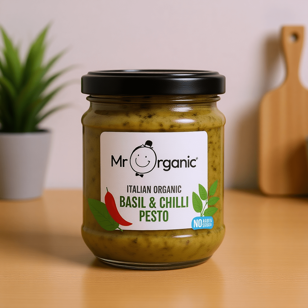 Basil & Chilli Pesto 190g by Mr Organic