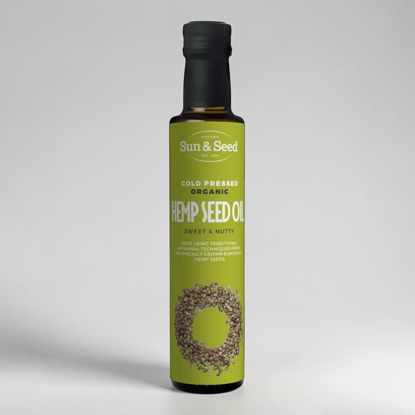 Organic Hemp Seed Oil-cold pressed 250g by Sun and Seed