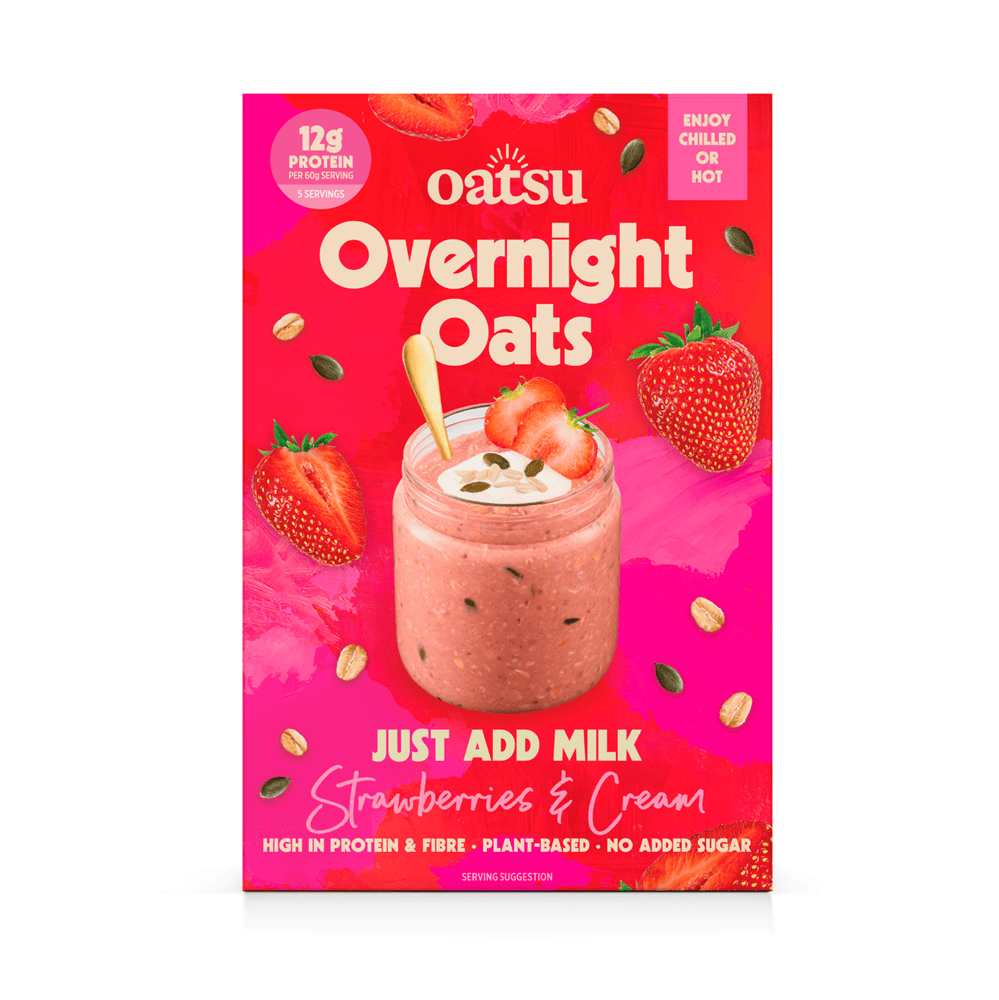Strawberries & Cream Overnight Oats