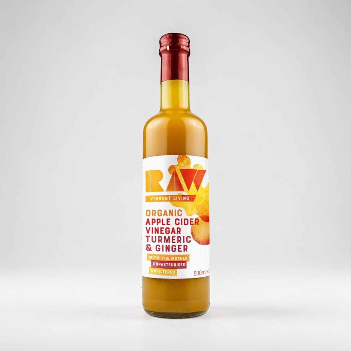 Organic Raw Apple Cider Vinegar with Turmeric & Ginger 500g by Raw Health