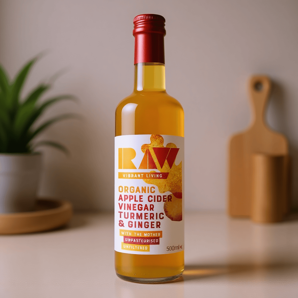 Organic Raw Apple Cider Vinegar with Turmeric & Ginger 500g