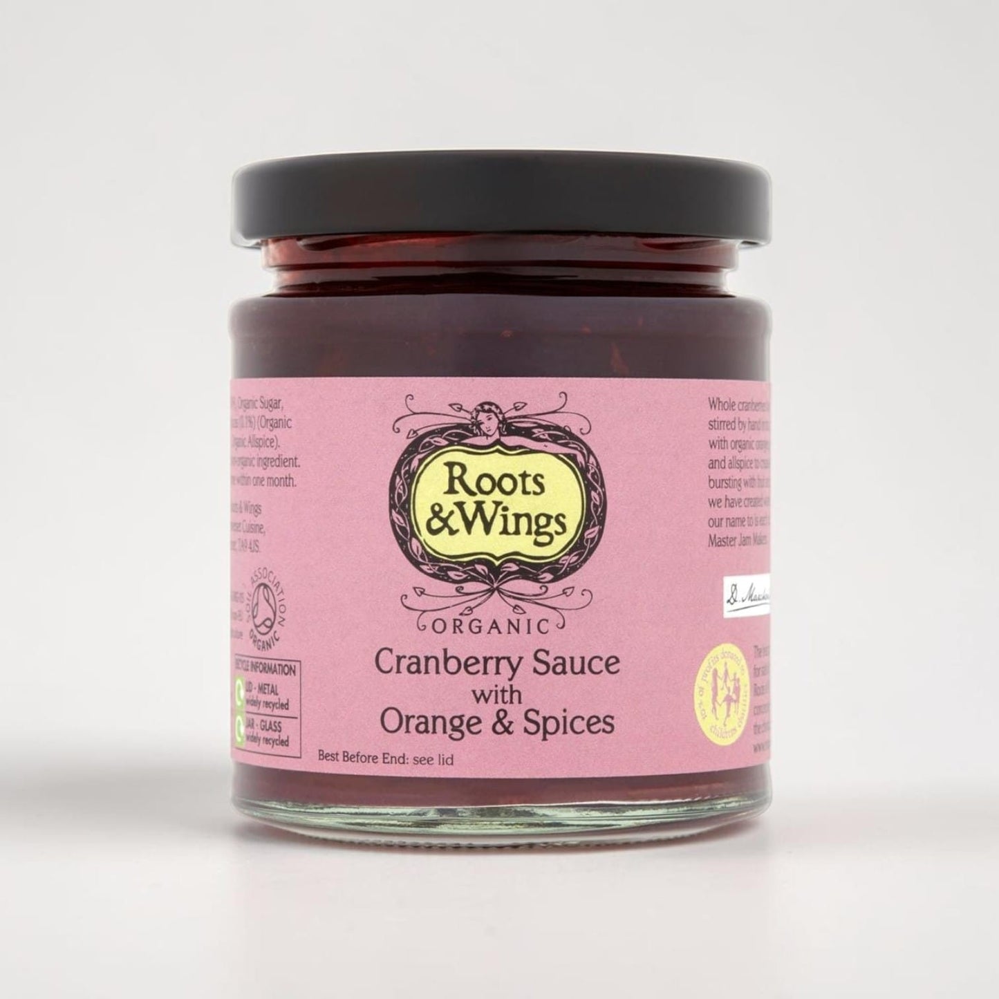 Organic Cranberry Sauce with Orange & Spices 200g by Roots and Wings