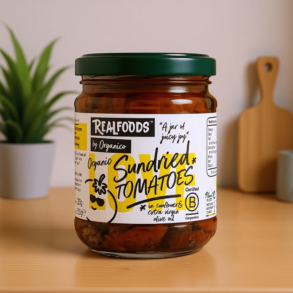 Organic Sun-dried Tomatoes in Oil 190g by Realfoods