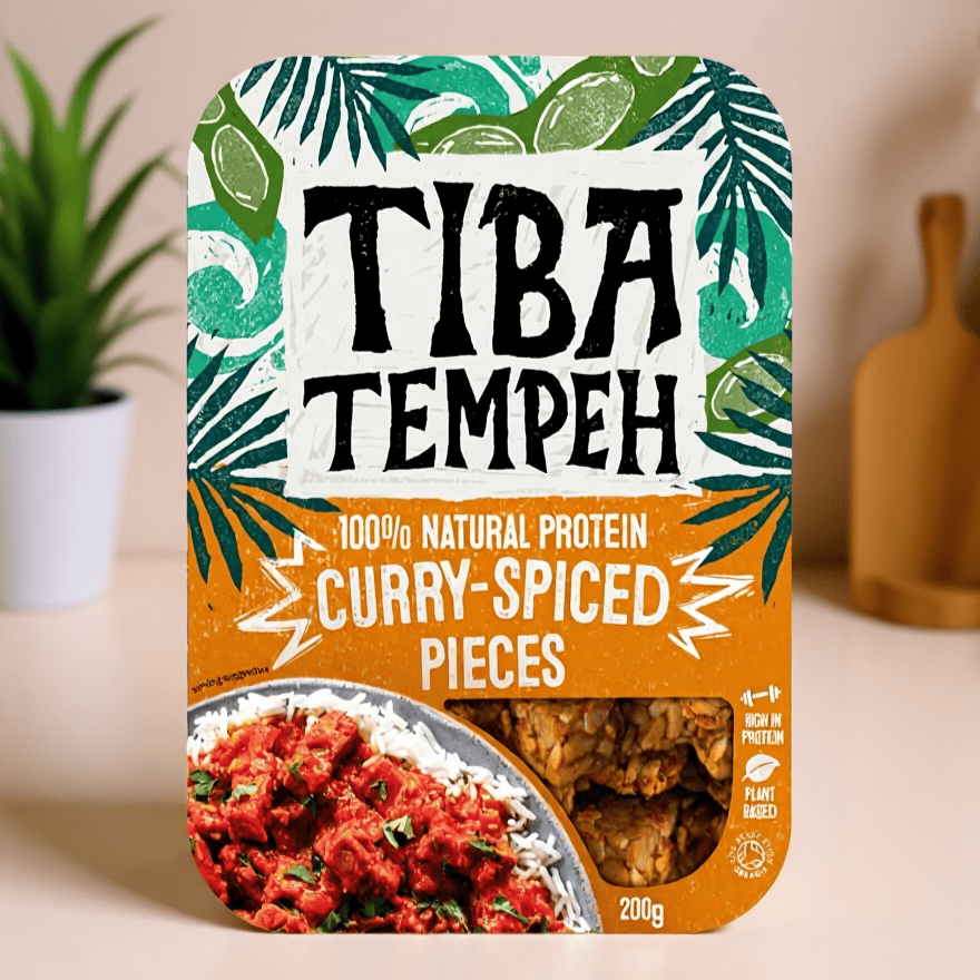 Curry-Spiced Tempeh Pieces 200g