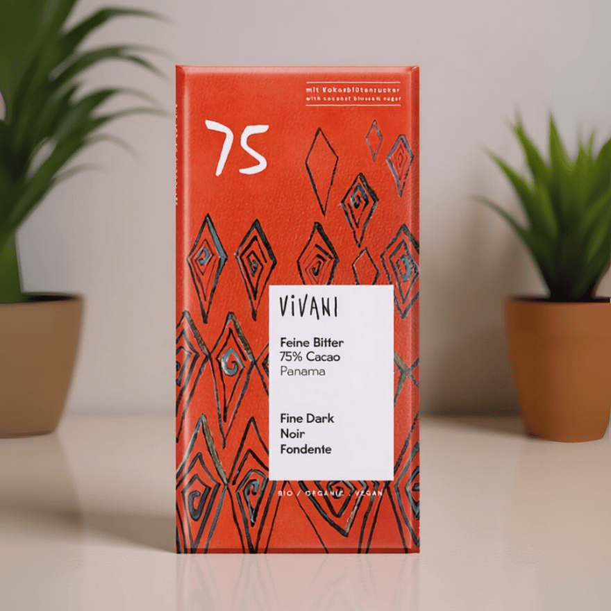 Dark 75% Chocolate Vegan Organic 80g