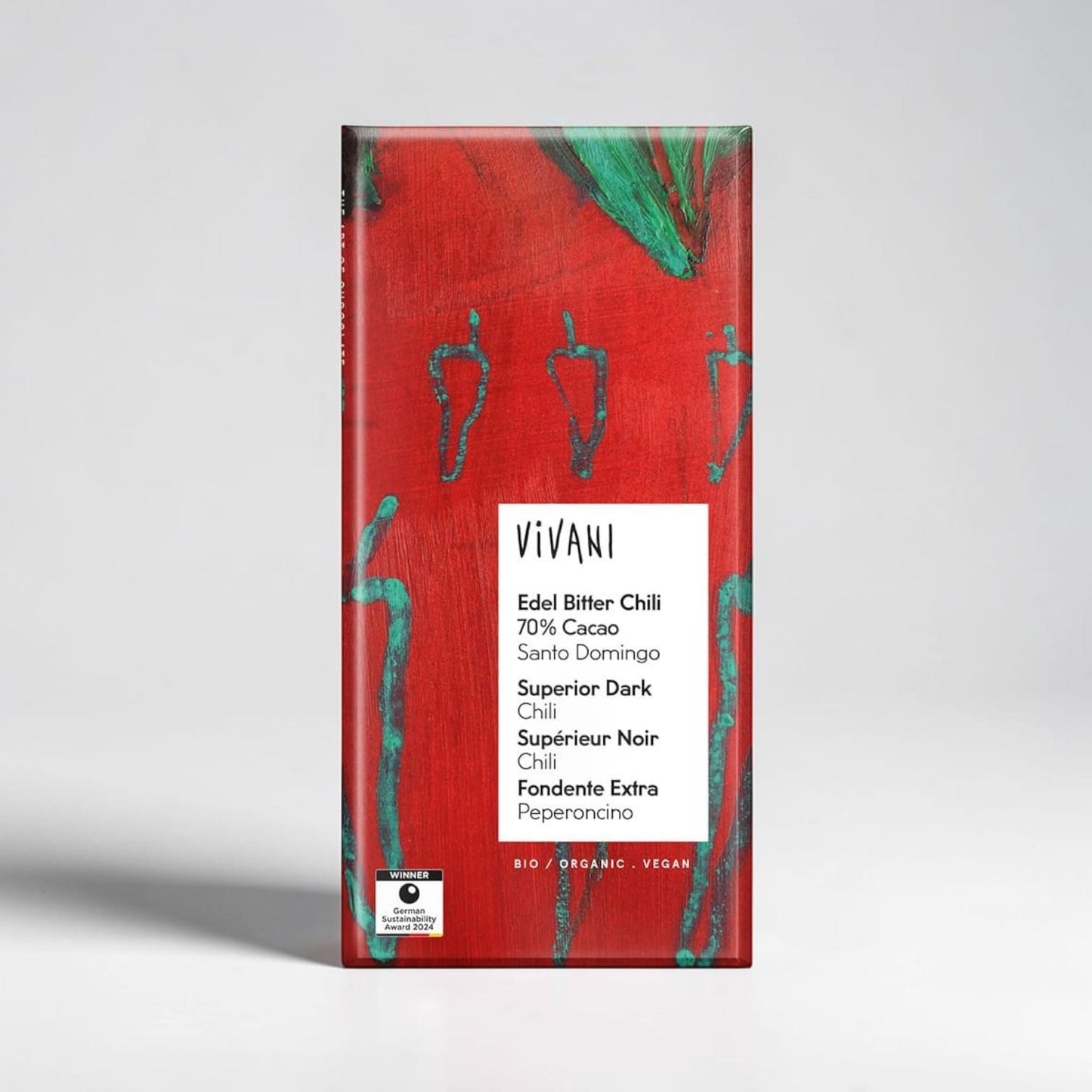 Dark Chilli Chocolate 70% Vegan Organic 100g