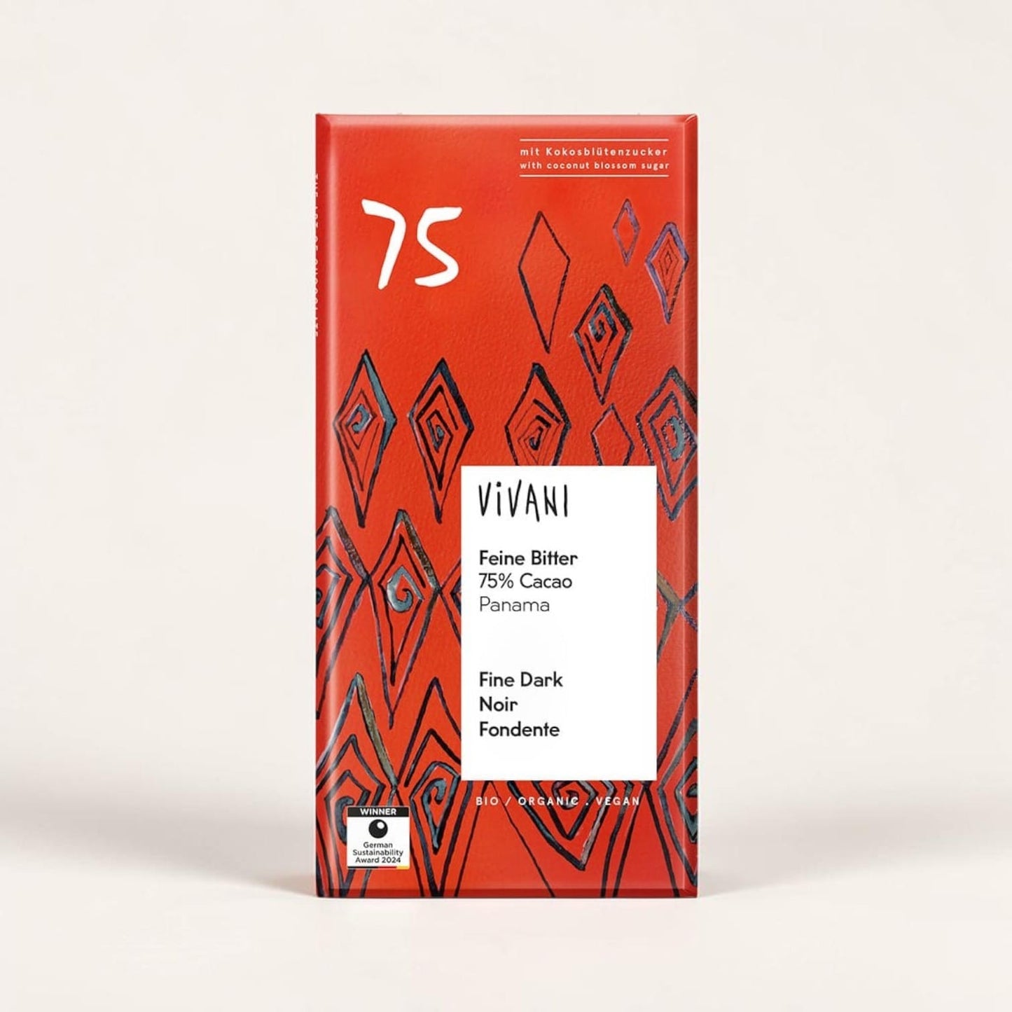 Dark 75% Chocolate Vegan Organic 80g