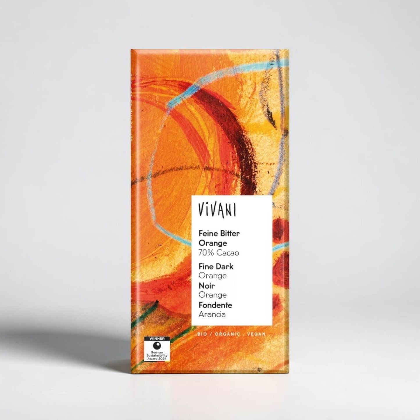 Organic Dark Orange Chocolate 70% by Vivani