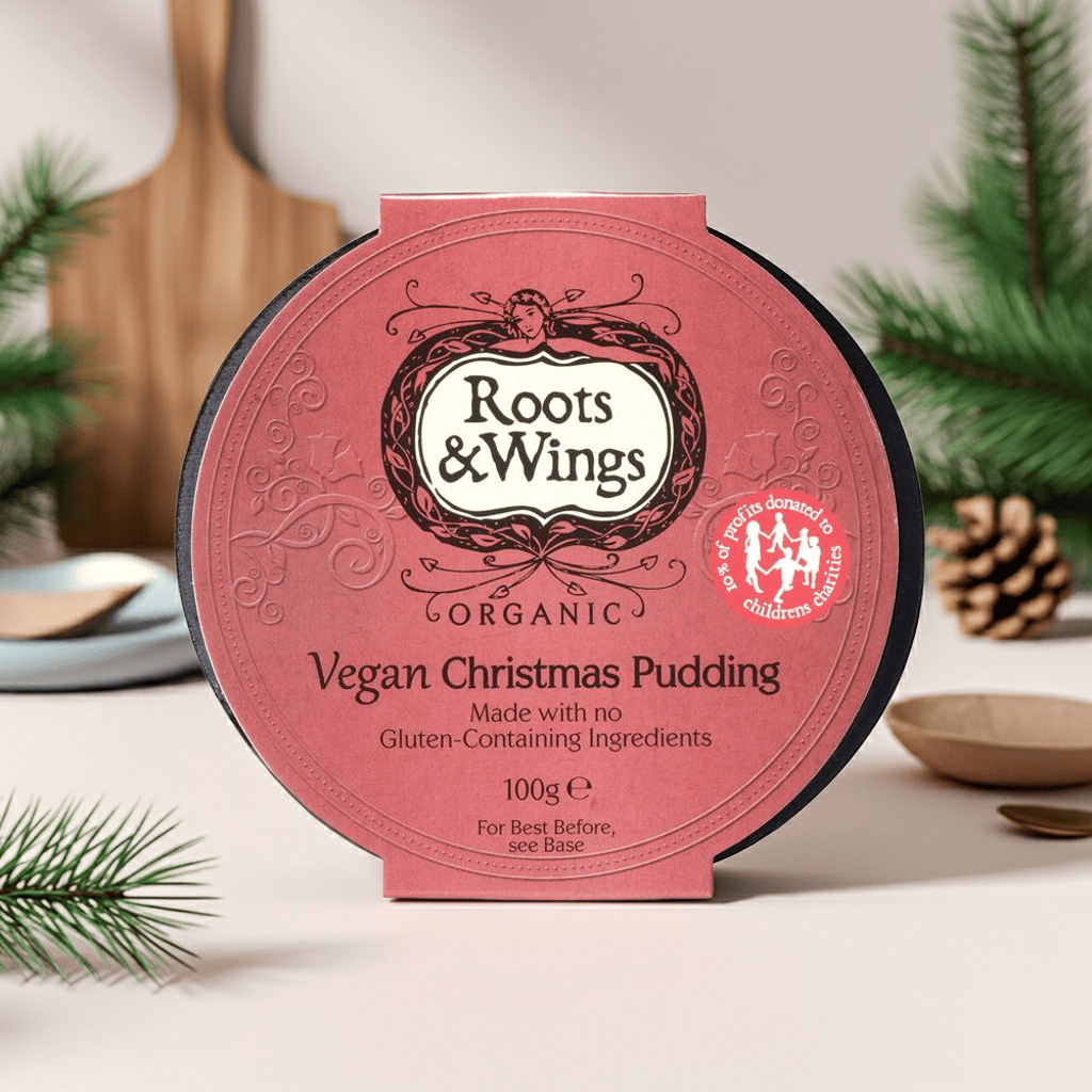 A rich, traditional Christmas pudding made with organic vine fruits, spices, and brandy. Deeply flavoured and beautifully indulgent.