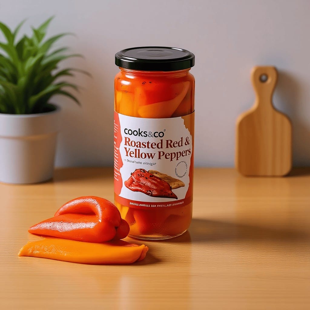 Sweet Red & Yellow Peppers 390g by Cooks and Co