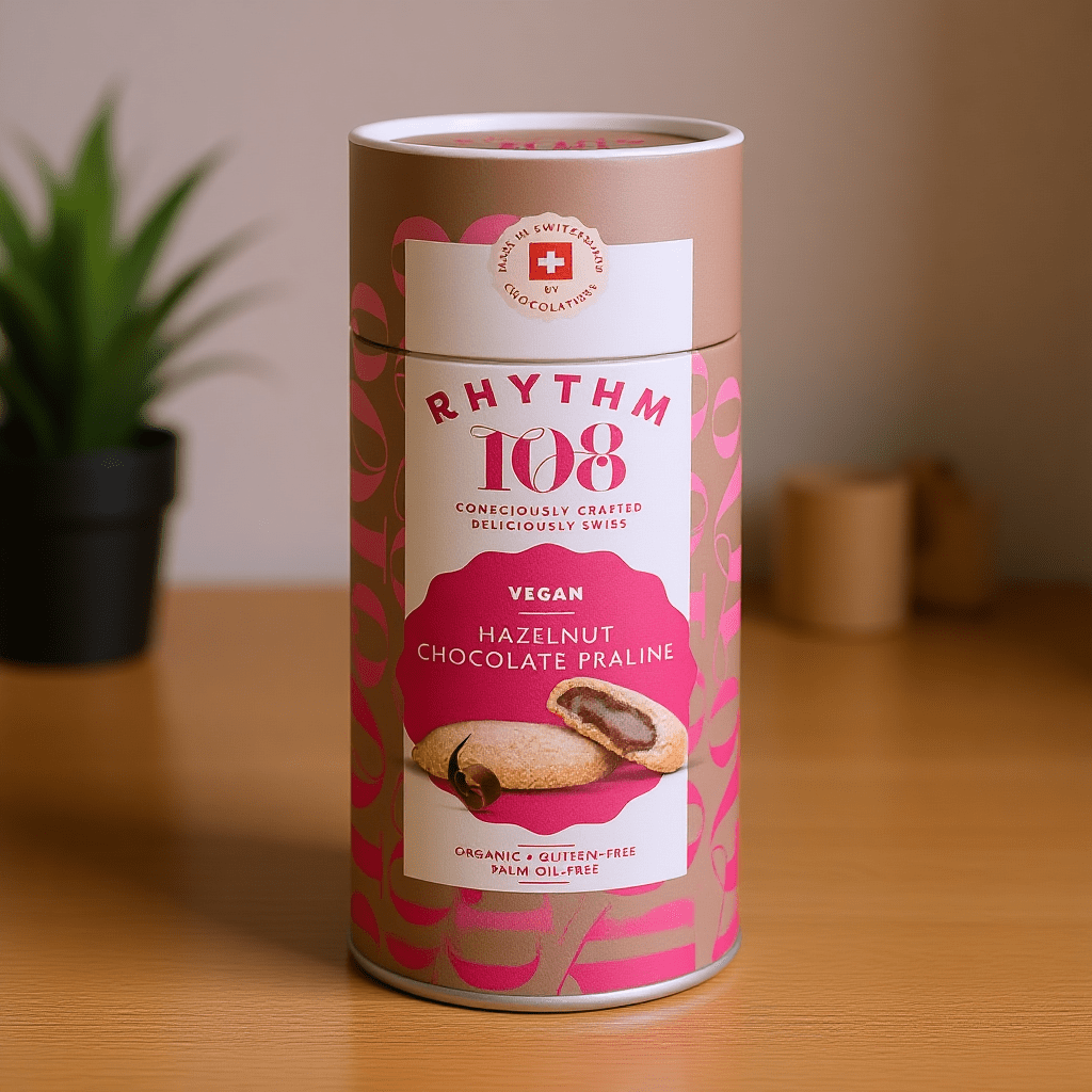 Organic Hazelnut Chocolate Praline Biscuit Gift Box 195g