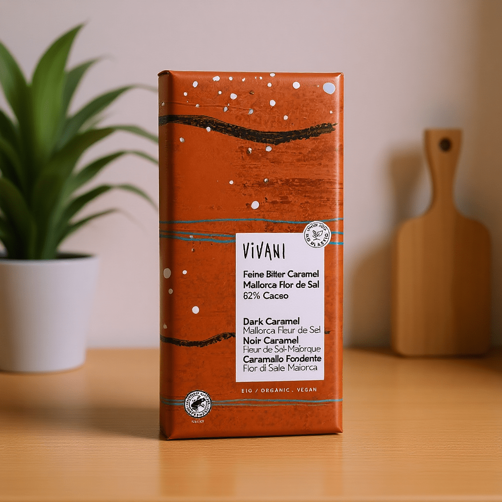 Dark Caramel Salted Chocolate 62% Vegan Organic 80g