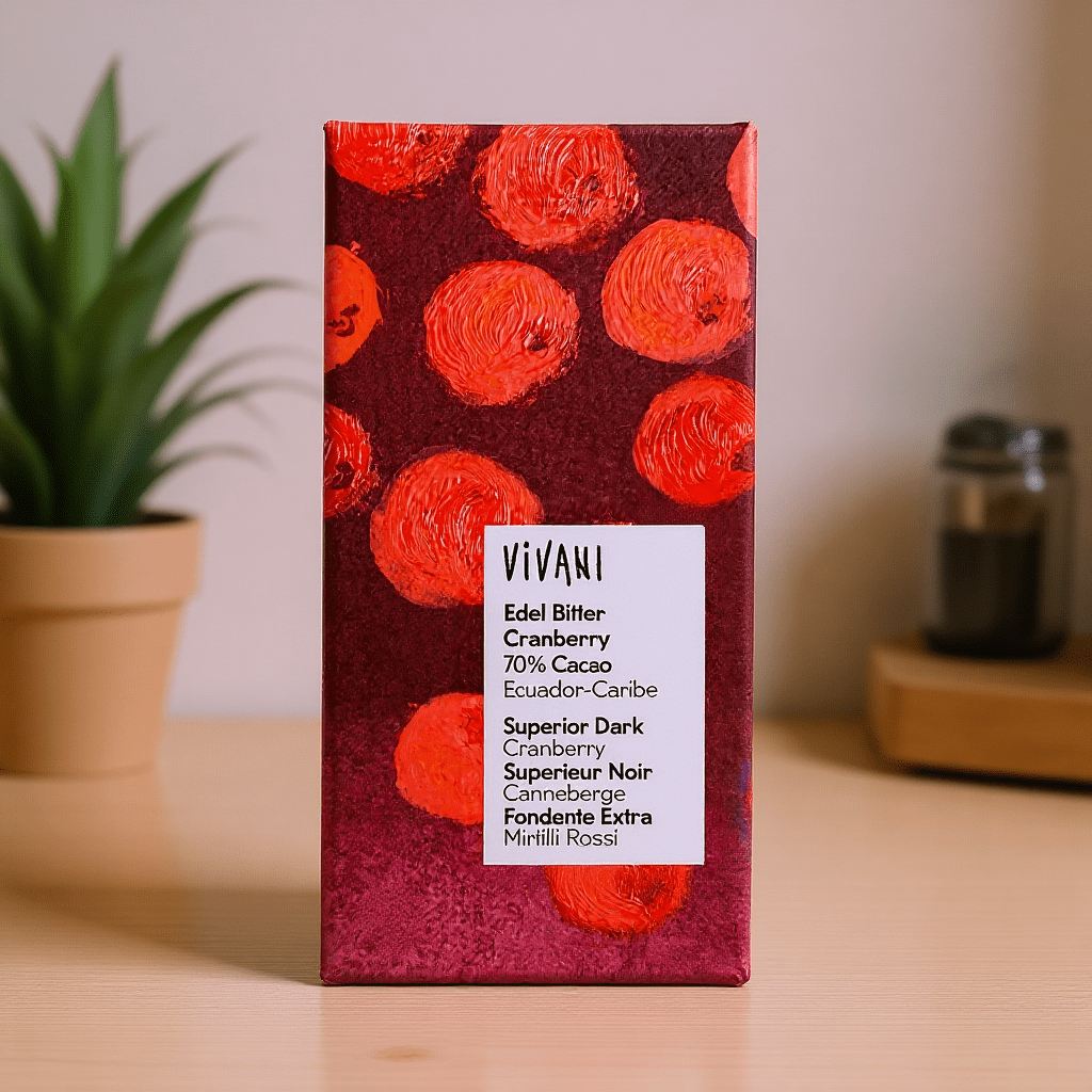 Dark Cranberry Chocolate 70% Vegan Organic 100g