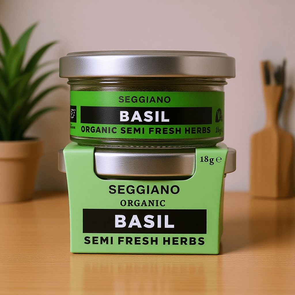 Organic Semi Fresh Basil 18g