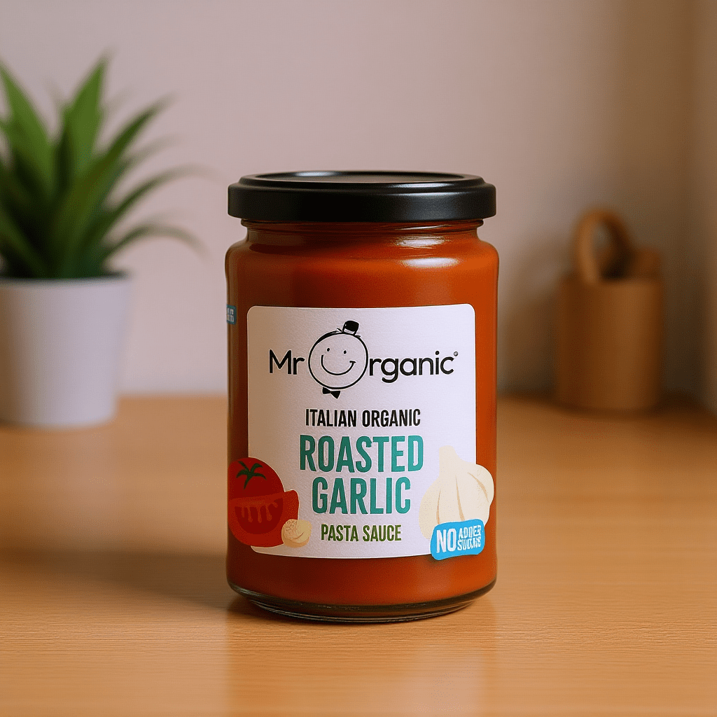 Authentic Italian Roasted Garlic Pasta Sauce 350g by Mr Organic