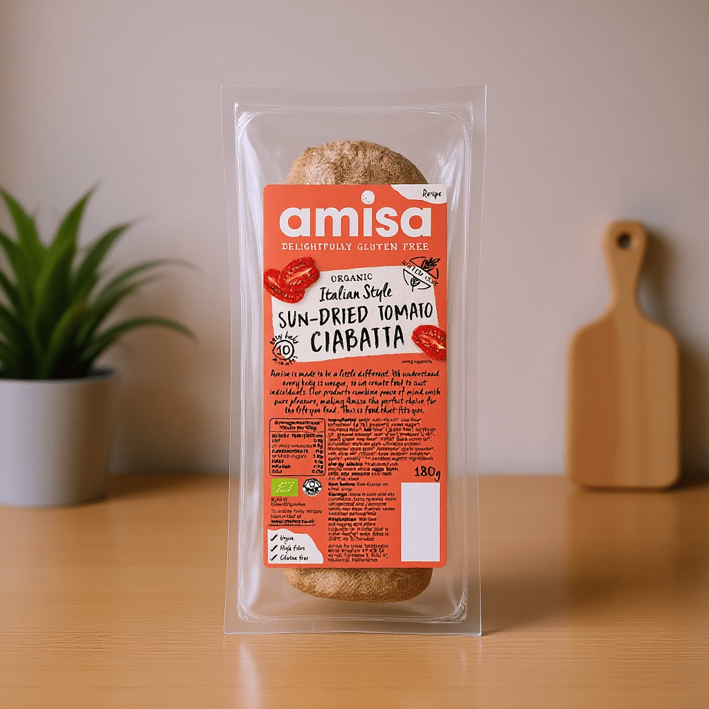 Organic Sundried Tomato Ciabatta 180g