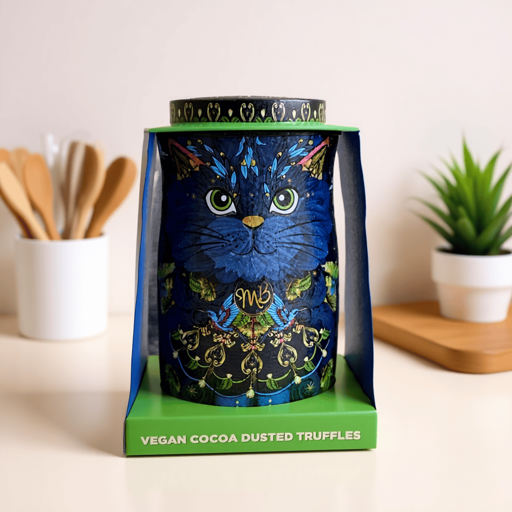 Midnight Prince Cocoa Nib Nights Truffles Cat Tin 135g