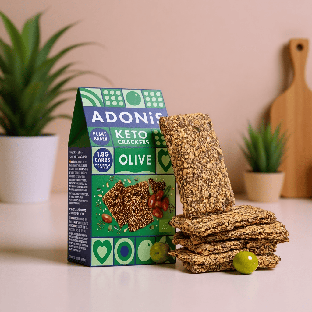 Keto Olive & Chia Seeds Crackers 60g