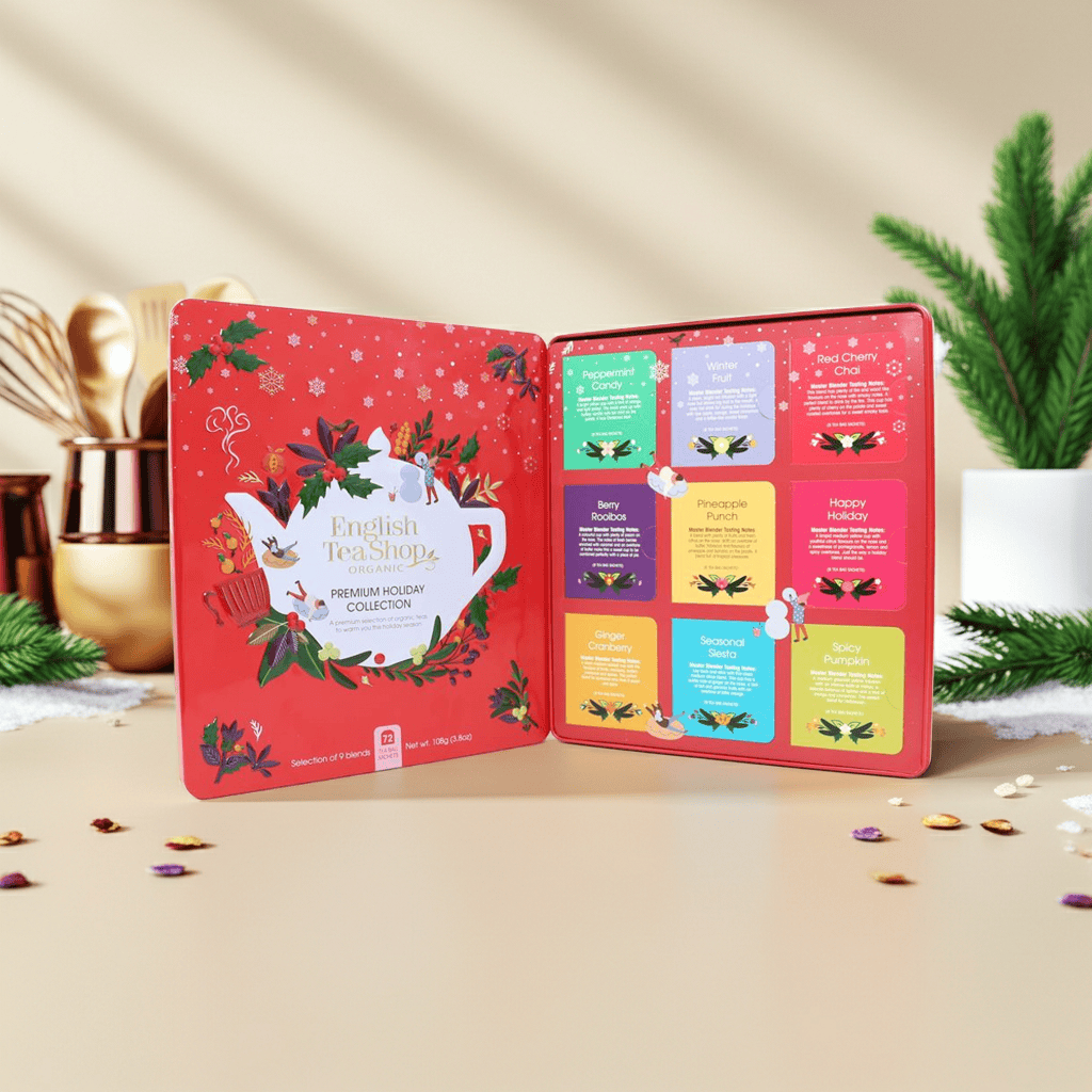 Holiday Collection Red Gift Tin (72 Bags) by English Tea Shop