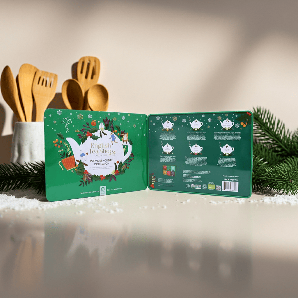 Holiday Collection Green Gift Tin (36 Bags) by English Tea Shop
