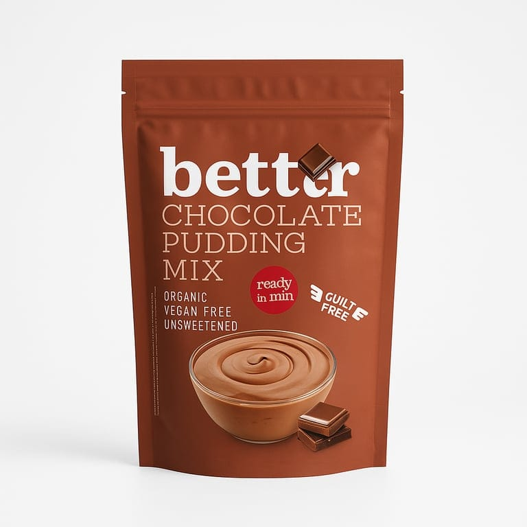 Organic Chocolate Pudding Mix 200g by Bettr