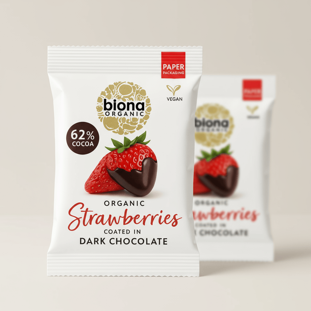 Organic Dark Chocolate Strawberries (2x45g) by Biona