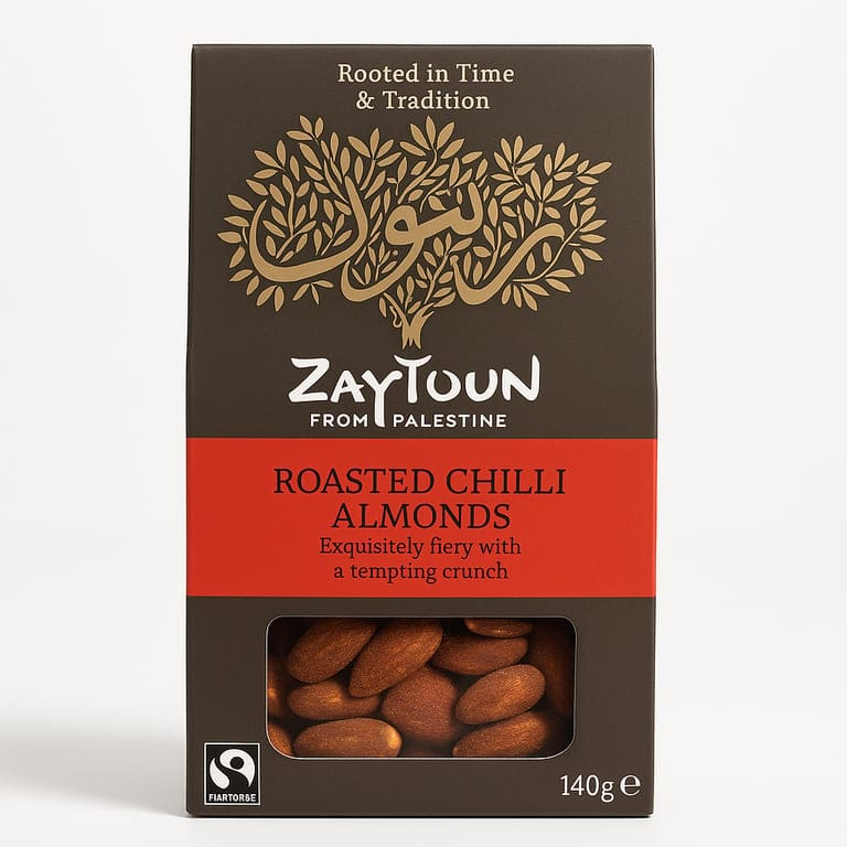 Fairtrade Chilli Almonds 140g by Zaytoun