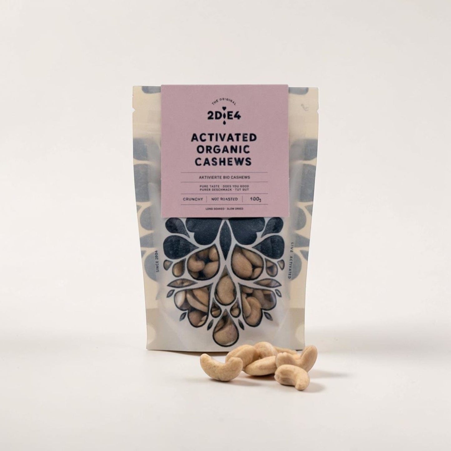 Activated Organic Cashews 100g by 2DiE4 Live Foods