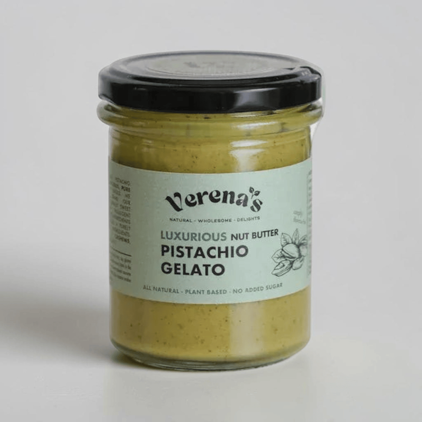 Saporia | Artisan UK Vegan Cheesemonger & Deli jar of Verena's Kitchen creamy pistachio gelato nut butter spread