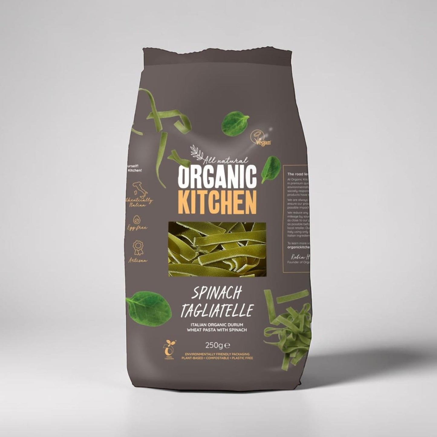 Organic Italian Spinach Tagliatelle 250g by Organic Kitchen