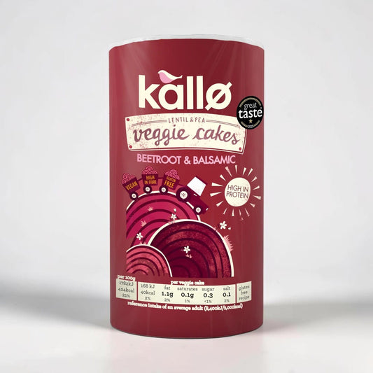 Beetroot & Balsamic Veggie Cakes by Kallo