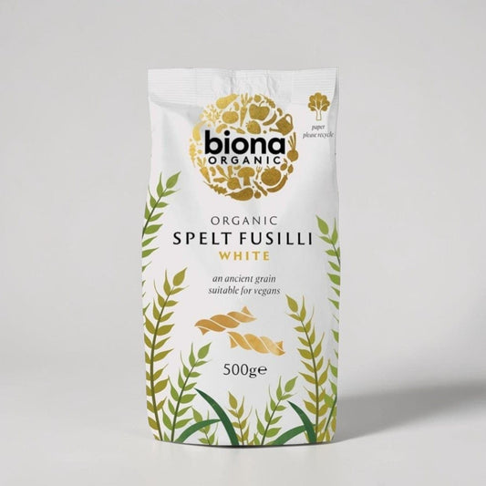 Organic Spelt White Fusilli Pasta 500g by Biona